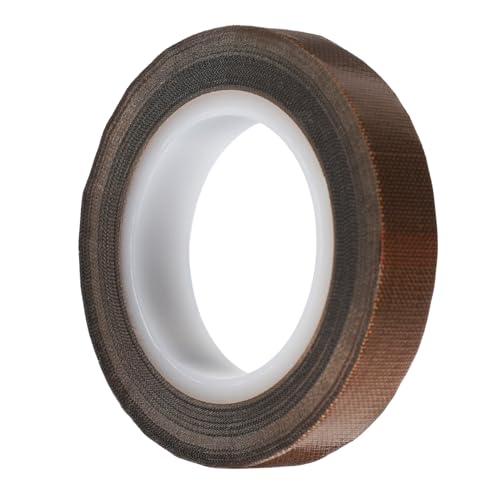 CLISPEED Teflonband Dichtungsstreifen Hochtemperaturbeständiges Klebeband Handvakuumierband Wärmeisolations-dichtungsmaschinenband Versiegelungsheizelement Dichtband Glasfaser Light Brown von CLISPEED