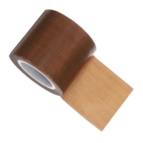 CLISPEED Teflonband hitzebeständiges Klebeband Wärmeband hochtemperatur klebeband PTFE Klebeband Maschinenband Dichtelement Dichtungsband für PTFE-Vakuummaschinen Glasfaser Light Brown von CLISPEED