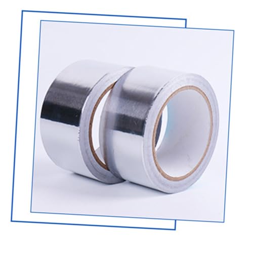 CLISPEED thermisches Widerstandsband hitzebeständiges Klebeband Wärmeband silbernes Klebeband Hochtemperaturband heat resistant tape aluminiumband Klebeband aus Aluminiumfolie von CLISPEED