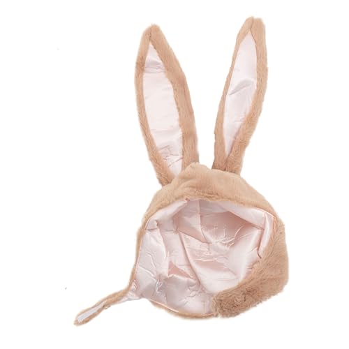 CLISPEED weihnachtsmütze weihnachtskopfbedeckung weihnachsmütze kopfbedeckung weihnachten Partyhut Pferdeschwanz-Hut baustützen kopfschmuck Cosplay-Hase Hasenmütze PP-Baumwolle Light Brown von CLISPEED