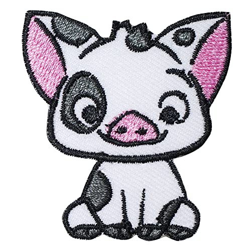 CLOVER INTER Pua Pig Aufnäher Bügelbilder Patches zum Aufbügeln, bestickt, für Jeans, Kleidung, Taschen, Jacken, Mützen von CLOVER INTER