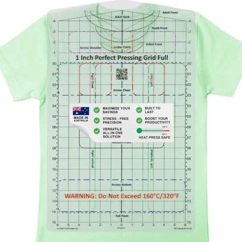 Hitzepresssichere T-Shirt-Pressanleitung für Vinyl-Ausrichtung und genaue Platzierung, komplettes Hemd. Ein All-in-One-T-Shirt-Lineal für Hitzepress-Vinyl-Grafiken oder eine Hitzepresssichere T-Shirt-Pressanleitung für Vinyl-Ausrichtung und genaue Platzierung, komplettes Hemd. Ein All-in-One-T-Shirt-Lineal für Hitzepress-Vinyl-Grafiken oder eine von CLPA