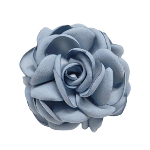 CLSSLVVBN Schicke Elegante Blumen Brosche für stilvolle, vielseitige Mode, Stoff Blumen Corsage Brosche, Blumen Broschen, Anstecknadeln, Geschenke, trübes Blau von CLSSLVVBN