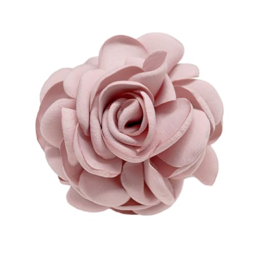 CLSSLVVBN Schicke elegante Blumen Brosche für stilvolle, vielseitige Mode, Stoff Blumen Corsage Brosche, Blumen Broschen, Anstecknadeln, Geschenke, Rosa von CLSSLVVBN