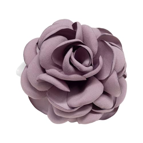 CLSSLVVBN Schicke elegante Blumen Brosche für stilvolle, vielseitige Mode, Stoff Blumen Corsage Brosche, Blumen Broschen, Anstecknadeln, Geschenke, blassviolett von CLSSLVVBN