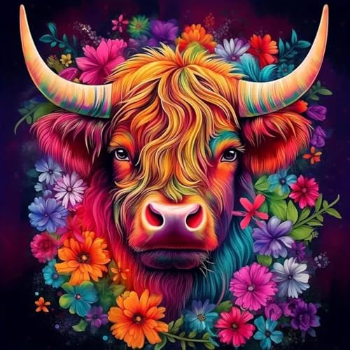 CLYCTIP Diamant painting, Cow Diamond Painting Pictures for Adults,animal diamond painting art Kits,30 x 40 cm (grün) von CLYCTIP