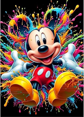 CLYCTIP Diamond Painting Kits for Adults, Cartoon Mouse Diamond Art Kits for Adults 5D Anime Colorful Diamond Art Painting 30 * 40cm von CLYCTIP