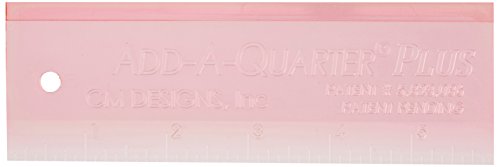 CM Designs Lineal 15,2 cm Add-A-Quarter Plus Pink, Kunststoff, Rose, 6" von CM Designs