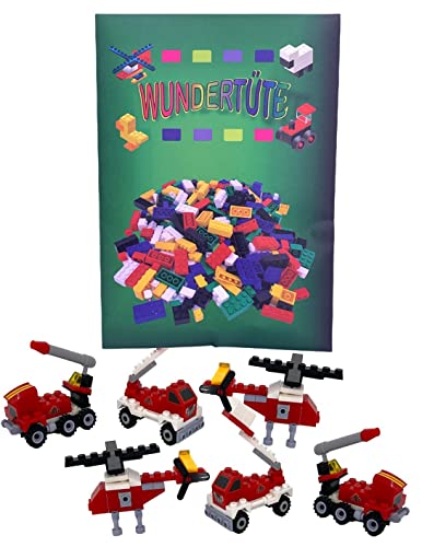 CMC imports Wundertüte Bausteine Feuerwehr Gastgeschenk Mitgebsel give aways für Kindergeburtstag/Mädchen & Jungen Geschenktüten Klemmbausteine kompatibel von CMC imports