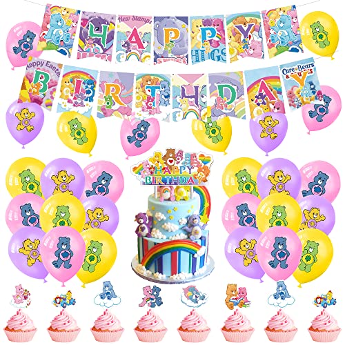 Deko Geburtstag Glücksbärchi Luftballons Care Bears Geburtstag deko Glücksbärchi Party Deko Care Bears Geburtstagsdeko Care Bears Girlande Glücksbärchi Kuchen Deko von CMDXBD