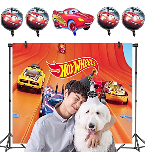 Geburtstag Deko Hot Wheels Luftballons Rennwagen Geburtstag Hintergründe Rennauto Aluminiumfolienballons Fahrzeuge Geburtstag Fotografie Hintergrund Hot Wheels Geburtstag Party Set von CMDXBD