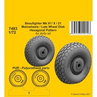 Beaufighter Mk.VI/X/21 Mainwheels - Late Wheel Disk / Hexagonal Tread Pattern von CMK