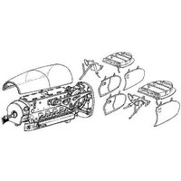 Messerschmitt Me-410B - Motor set von CMK