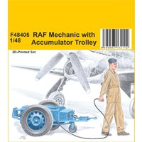 RAF Mechanic with Accumulator Trolley von CMK