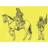 US Military Policman Mounted and Iraqi Civilians von CMK