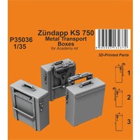 Zündapp KS 750 - Metal Transport Boxes [Academy] von CMK