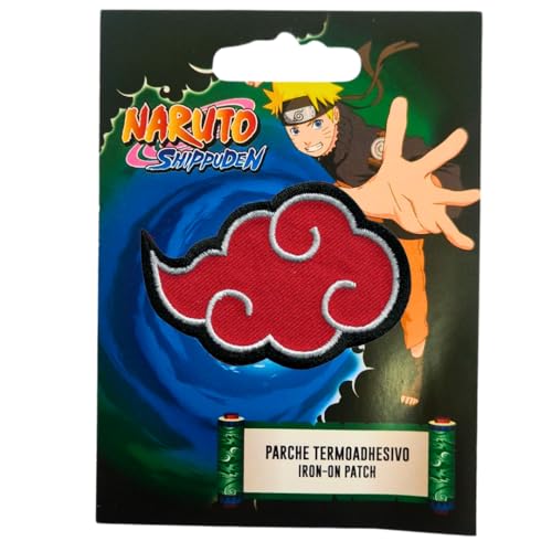 COMERCIAL MERCERA, Aufnäher Patches, Naruto, Aufnäher Ideal für Mützen, Jacken, T-Shirts oder Schultaschen, 100% Polyester, (Akatsuki Wolke) von CMM COMERCIAL MERCERA