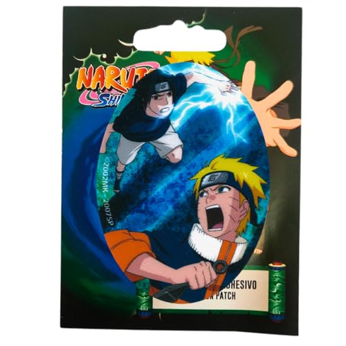 COMERCIAL MERCERA, Aufnäher Patches, Naruto, Knieflicken, Ideal zum Reparieren von Hosen und Jacken, Gedruckt, 100% Polyester, (Naruto gegen Sasuke) von CMM COMERCIAL MERCERA