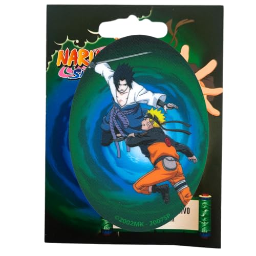 COMERCIAL MERCERA, Aufnäher Patches, Naruto, Knieflicken, Ideal zum Reparieren von Hosen und Jacken, Gedruckt, 100% Polyester, (Naruto und Sasuke Wirbel) von CMM COMERCIAL MERCERA