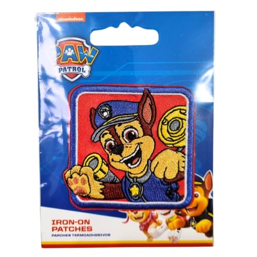 COMERCIAL MERCERA, Aufnäher Patches, Paw Patrol, Aufnäher Ideal für Mützen, Jacken, T-Shirts oder Schultaschen, 100% Polyester (Chase 2) von CMM COMERCIAL MERCERA