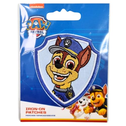 COMERCIAL MERCERA, Aufnäher Patches, Paw Patrol, Aufnäher Ideal für Mützen, Jacken, T-Shirts oder Schultaschen, 100% Polyester (Chase 3) von CMM COMERCIAL MERCERA