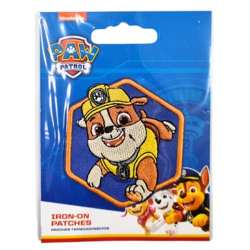 COMERCIAL MERCERA, Aufnäher Patches, Paw Patrol, Aufnäher Ideal für Mützen, Jacken, T-Shirts oder Schultaschen, 100% Polyester (Rubble 2) von CMM COMERCIAL MERCERA