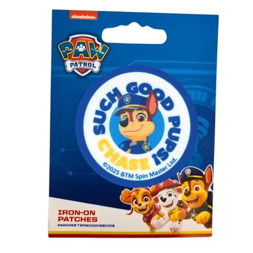 COMERCIAL MERCERA, Aufnäher Patches, Paw Patrol, Aufnäher Ideal für Mützen, Jacken, T-Shirts oder Schultaschen, Gedruckt, 100% Polyester, (Chase) von CMM COMERCIAL MERCERA