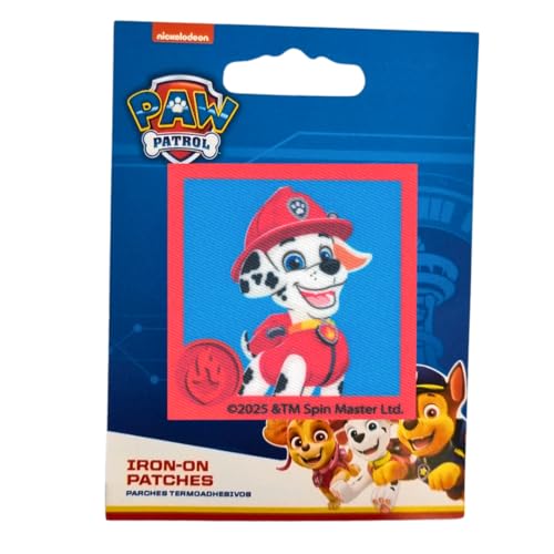 COMERCIAL MERCERA, Aufnäher Patches, Paw Patrol, Aufnäher Ideal für Mützen, Jacken, T-Shirts oder Schultaschen, Gedruckt, 100% Polyester, (Marshall 2) von CMM COMERCIAL MERCERA