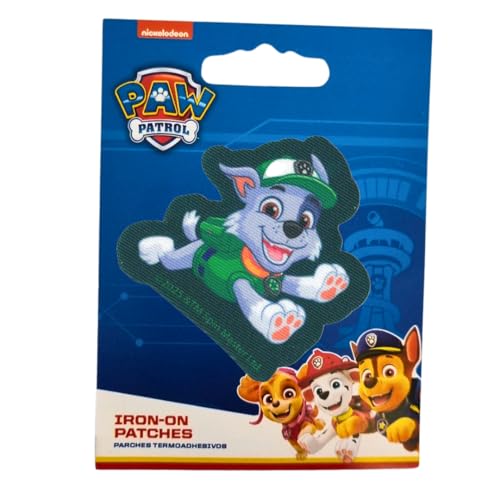 COMERCIAL MERCERA, Aufnäher Patches, Paw Patrol, Aufnäher Ideal für Mützen, Jacken, T-Shirts oder Schultaschen, Gedruckt, 100% Polyester, (Rocky) von CMM COMERCIAL MERCERA