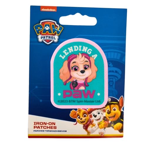 COMERCIAL MERCERA, Aufnäher Patches, Paw Patrol, Aufnäher Ideal für Mützen, Jacken, T-Shirts oder Schultaschen, Gedruckt, 100% Polyester, (Skye) von CMM COMERCIAL MERCERA