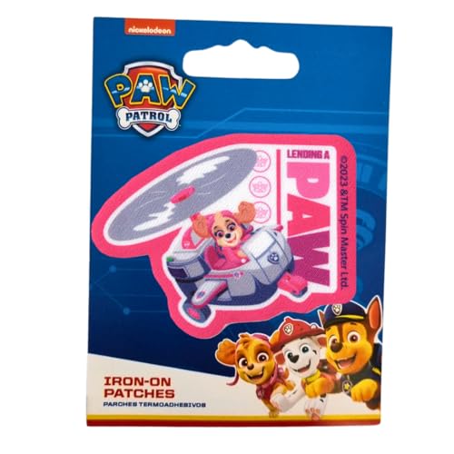 COMERCIAL MERCERA, Aufnäher Patches, Paw Patrol, Aufnäher Ideal für Mützen, Jacken, T-Shirts oder Schultaschen, Gedruckt, 100% Polyester, (Skye Hubschrauber) von CMM COMERCIAL MERCERA