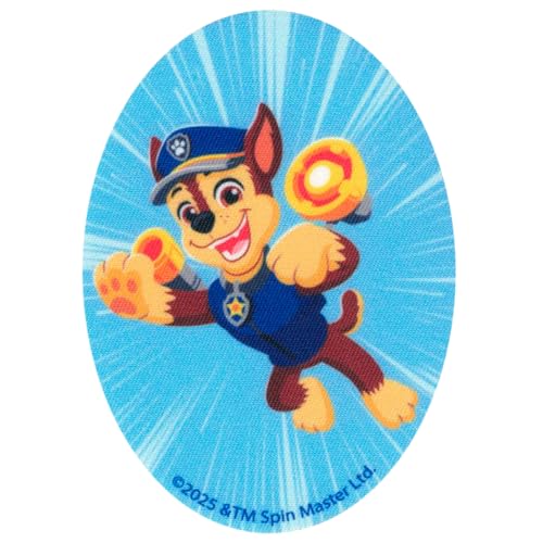 COMERCIAL MERCERA, Aufnäher Patches, Paw Patrol, Knieflicken, Ideal zum Reparieren von Hosen und Jacken, Gedruckt, 100% Polyester, (Chase) von CMM COMERCIAL MERCERA