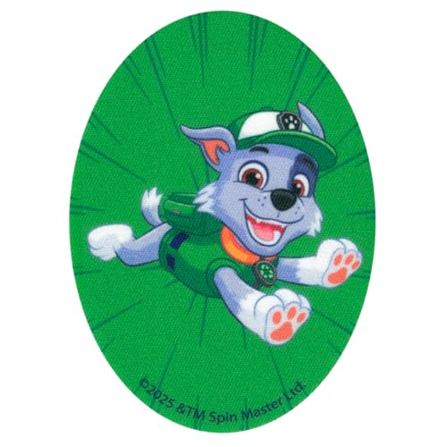 COMERCIAL MERCERA, Aufnäher Patches, Paw Patrol, Knieflicken, Ideal zum Reparieren von Hosen und Jacken, Gedruckt, 100% Polyester, (Rocky) von CMM COMERCIAL MERCERA