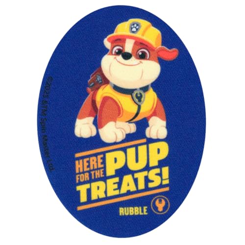 COMERCIAL MERCERA, Aufnäher Patches, Paw Patrol, Knieflicken, Ideal zum Reparieren von Hosen und Jacken, Gedruckt, 100% Polyester, (Rubble) von CMM COMERCIAL MERCERA