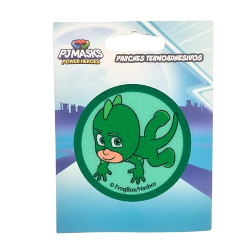 COMERCIAL MERCERA, Aufnäher Patches, Pj Mask, Aufnäher Ideal für Mützen, Jacken, T-Shirts oder Schultaschen, Gedruckt, 100% Polyester, (Gekko) von CMM COMERCIAL MERCERA