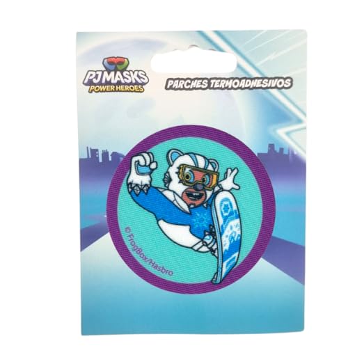 COMERCIAL MERCERA, Aufnäher Patches, Pj Mask, Aufnäher Ideal für Mützen, Jacken, T-Shirts oder Schultaschen, Gedruckt, 100% Polyester, (Ice Cub) von CMM COMERCIAL MERCERA