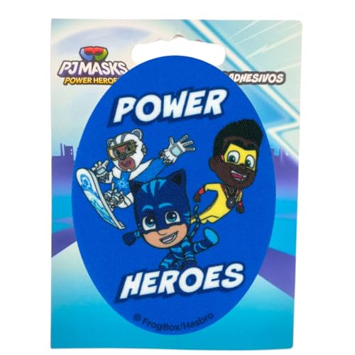 COMERCIAL MERCERA, Aufnäher Patches, Pj Mask, Knieflicken, Ideal zum Reparieren von Hosen und Jacken, Gedruckt, 100% Polyester, (PJ Masks Power Heroes) von CMM COMERCIAL MERCERA