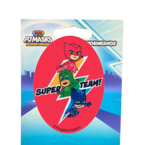 COMERCIAL MERCERA, Aufnäher Patches, Pj Mask, Knieflicken, Ideal zum Reparieren von Hosen und Jacken, Gedruckt, 100% Polyester, (PJ Masks Super Team) von CMM COMERCIAL MERCERA