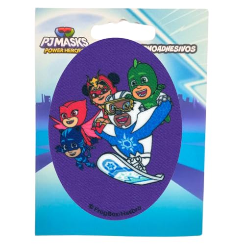 COMERCIAL MERCERA, Aufnäher Patches, Pj Mask, Knieflicken, Ideal zum Reparieren von Hosen und Jacken, Gedruckt, 100% Polyester, (Team PJ Masks) von CMM COMERCIAL MERCERA