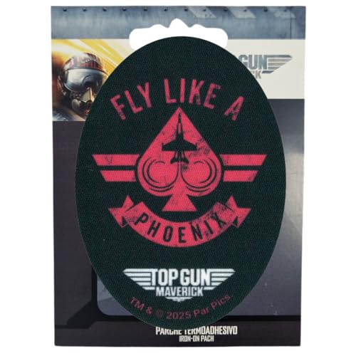 COMERCIAL MERCERA, Aufnäher Patches, Top Gun, Knieflicken, Ideal zum Reparieren von Hosen und Jacken, Gedruckt, 100% Polyester, (Fly Like a Phoenix) von CMM COMERCIAL MERCERA