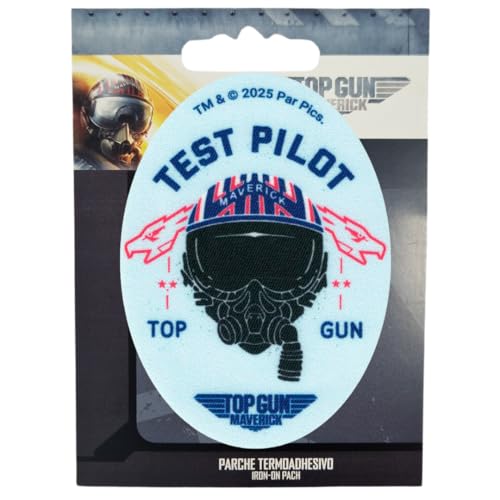 COMERCIAL MERCERA, Aufnäher Patches, Top Gun, Knieflicken, Ideal zum Reparieren von Hosen und Jacken, Gedruckt, 100% Polyester, (Test Pilot) von CMM COMERCIAL MERCERA