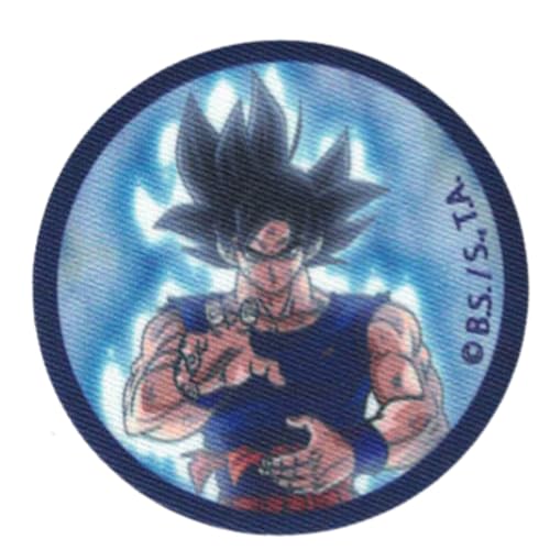 COMERCIAL MERCERA, Dekorativer Aufnäher zum Aufbügeln, Dragon Ball, Aufnäher für T-Shirts, Kappen, Schulrucksäcke, 100% Polyester, Bedruckt, 6,5x5,5 Cm - 6 Cm (Goku) von CMM COMERCIAL MERCERA