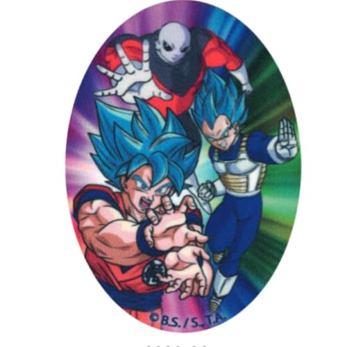 COMERCIAL MERCERA, Dekorativer Aufnäher zum Aufbügeln, Dragon Ball, Thermo-Knieflicken Dragon Ball zum Reparieren von T-Shirts, Jacken, Hosen, 100% Polyester, 11x8 cm (Goku, Jiren y Vegeta) von CMM COMERCIAL MERCERA