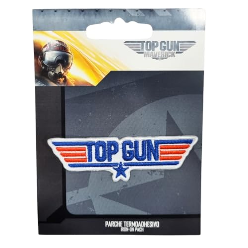 COMERCIAL MERCERA, Top Gun Aufnäher Patches, Top Gun Abzeichen, Originale, Aufnäher Ideal für Mützen, Jacken, T-Shirts oder Schultaschen, 100% Polyester von CMM COMERCIAL MERCERA