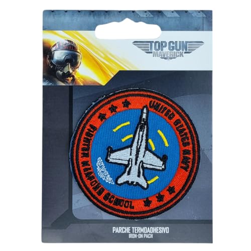 COMERCIAL MERCERA, Top Gun Aufnäher Patches, Top Gun Waffenschule, Originale, Aufnäher Ideal für Mützen, Jacken, T-Shirts oder Schultaschen, 100% Polyester von CMM COMERCIAL MERCERA