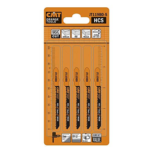 CMT JT119BO-5 Stichsägeblätter für Holz, 5er-Pack von CMT ORANGE TOOLS