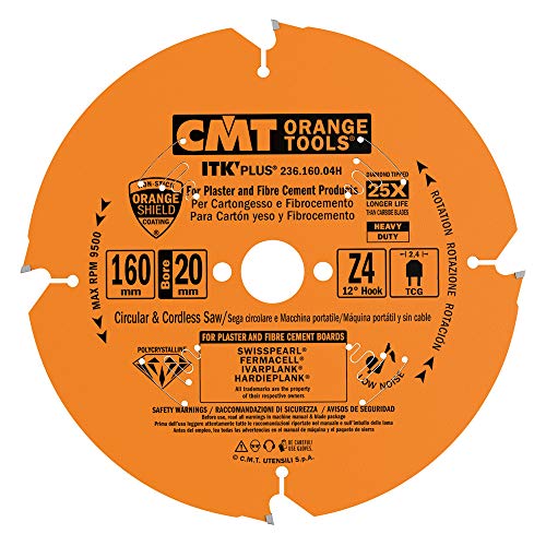 CMT ORANGE TOOLS 236.160.04H - KREISSÄGEBLAT AUS DIAMANT FÜR FASERZEMENT D=160X2,4X1,8X20 Z=4 von CMT ORANGE TOOLS