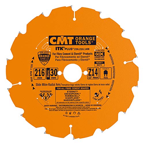 CMT ORANGE TOOLS 236.216.14M - KREISSÄGEBLATT AUS DIAMANT FÜR FASERZEMENT 216X2.4X30 Z14 TCG von CMT ORANGE TOOLS