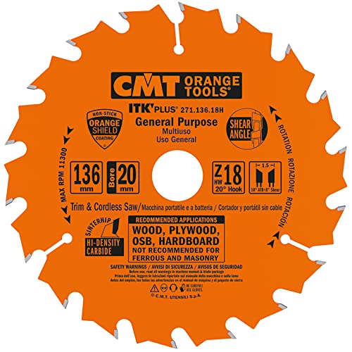 CMT ORANGE TOOLS 271.136.18H - KREISSÄGEBLATT (ULTRA ITK) 160X1.5X20 Z=18 von CMT ORANGE TOOLS