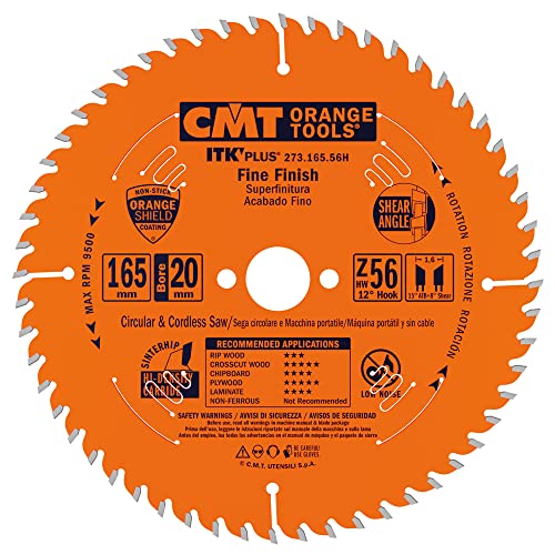 CMT ORANGE TOOLS 273.165.56H - KREISSÄGEBLATT (ULTRA ITK) 165x1.6/1.0x20 (+15.88) Z=56 von CMT ORANGE TOOLS